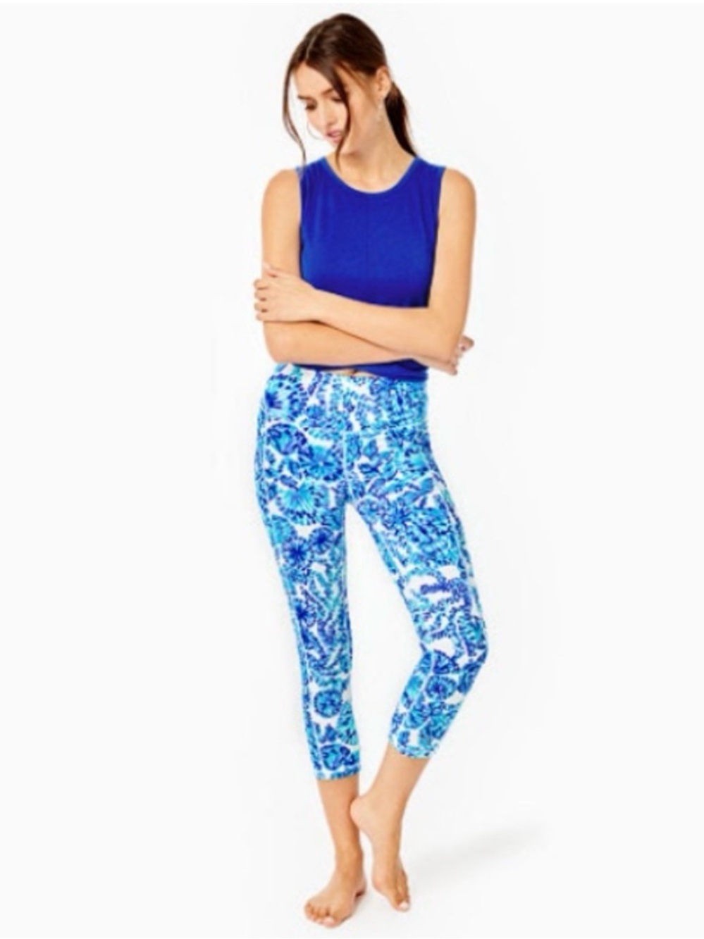 Lilly Pulitzer UPF 50+ Weekender Legging Turquoise Oasis Shell Me You Love Me